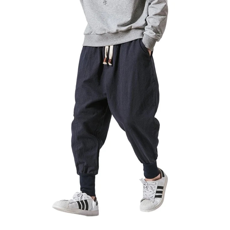 Vexaroa Men's Chinese-Style Wide-Leg Cotton Pants — product image 3