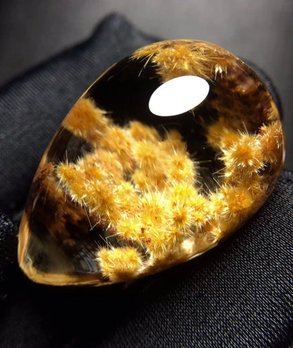 Natural Gold Rutilated Quartz Pendant Rutilated Quartz Jewelry 31.7*22*16.6mm Flower Sun Men Women Brazil AAAAAAA