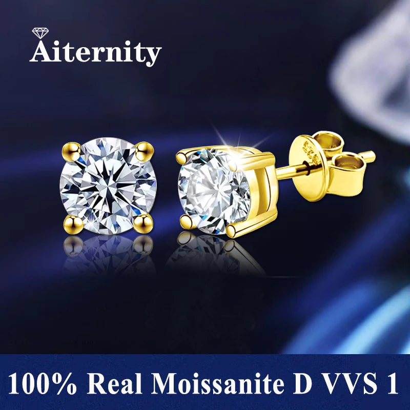 Vexaroa Moissanite-Style Silver Stud Earrings — Vexaroa product image 7