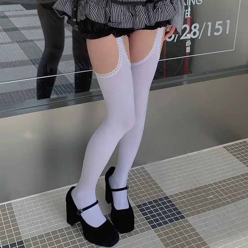 Vexaroa Suspender Thigh High Stockings Lolita Garter Socks — product image