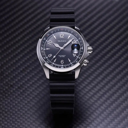 Milifortic S089 Alpinist Homage Sport Watch Men Inner Compass Bezel Rubber Strap ST2130Automatic Waterproof 39.5MM Watch for Men