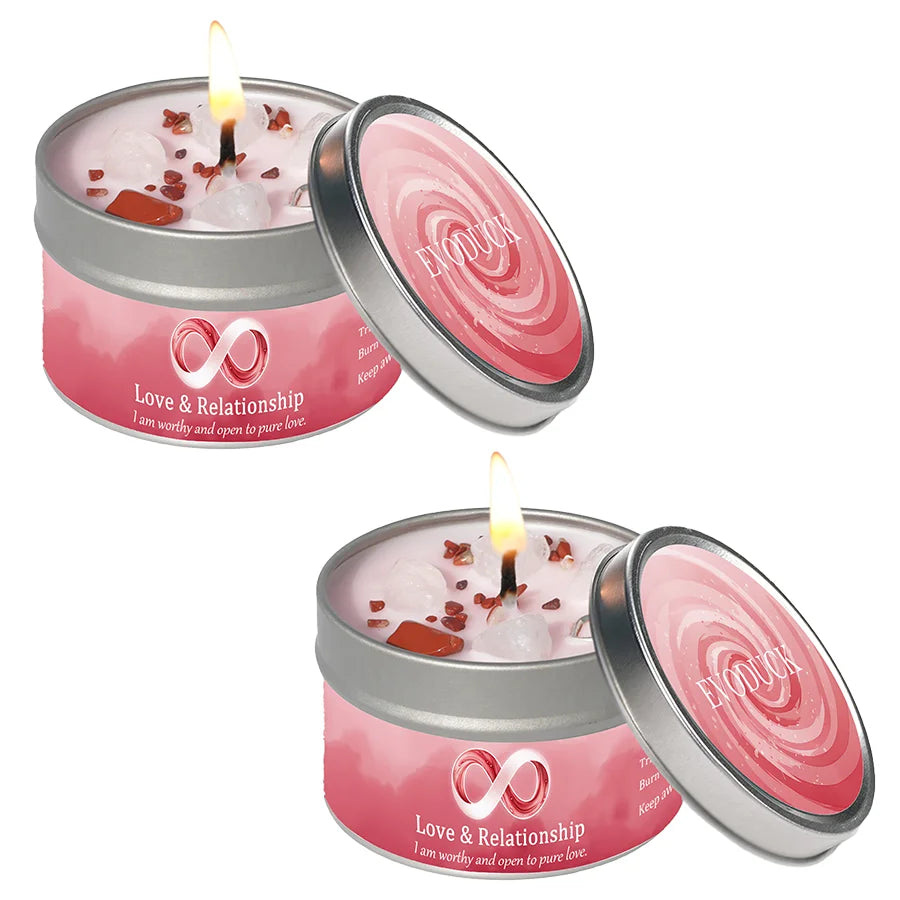Vexaroa white sage frankincense crystal candle - image 17