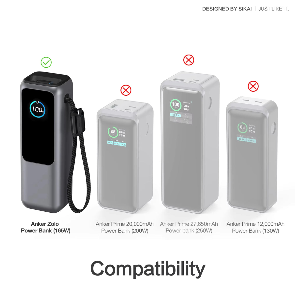 Vexaroa silicone protective case for Anker Zolo power bank — product image 5