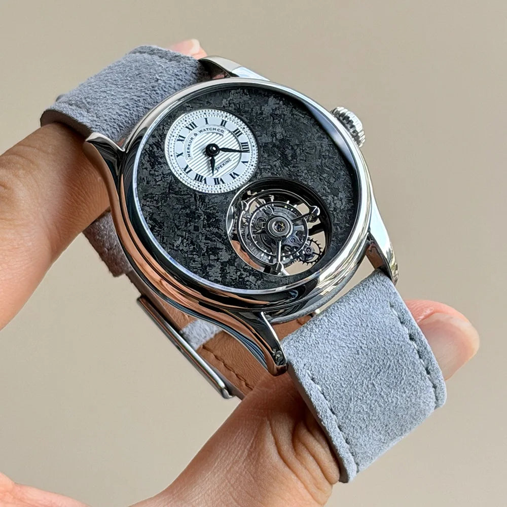 Vexaroa Coaxial Tourbillon Men's Sapphire Watch, Natural Stone Dial