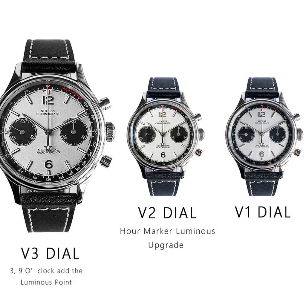 Vexaroa Pilot Chronograph Watch Seagull ST1901 Panda
