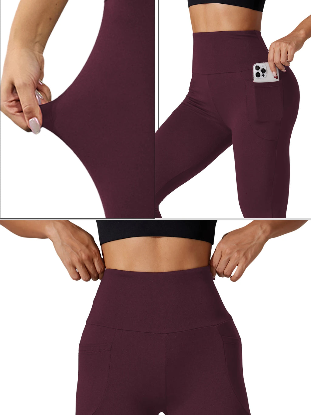 Vexaroa Women's High Waist Tummy Control Yoga Leggings Pocket