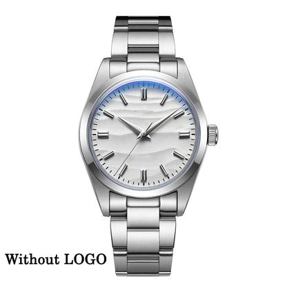 Quartz Watch Simple 10Bar Steel Dive Wristwatch Bubble Mirror Pot Cover Glass Sports 36mm Men Watches