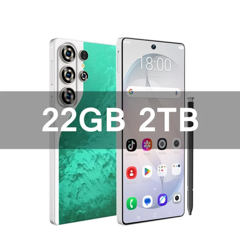S26 Ultra Celulares Android Moblie Smartphone Original 6.9 Inch Phones Global Version Unlocked 5G Dual Sim CellPhones AB25