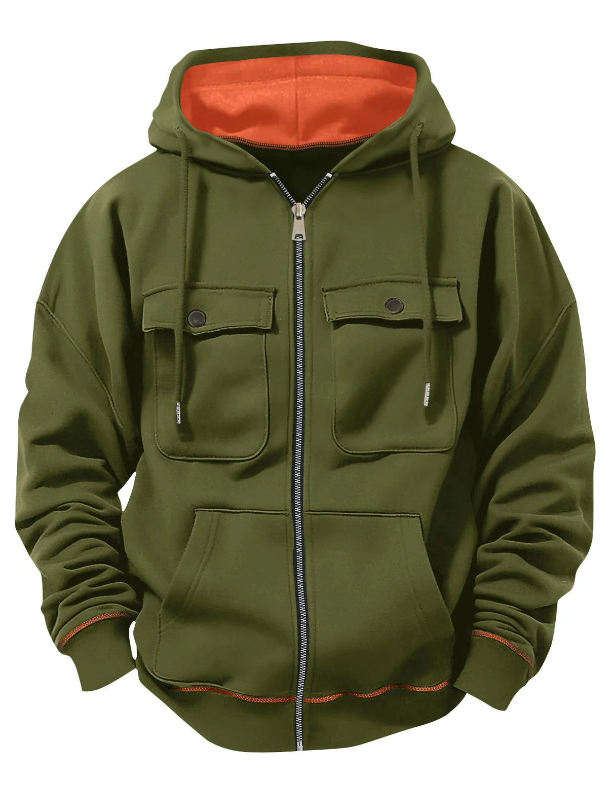 Vexaroa Men's Velvet Multi-Pocket Zip Hoodie — product image 16