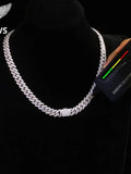 VVS Moissanite 10mm Cuban Link Necklace 925 Silver | Vexaro