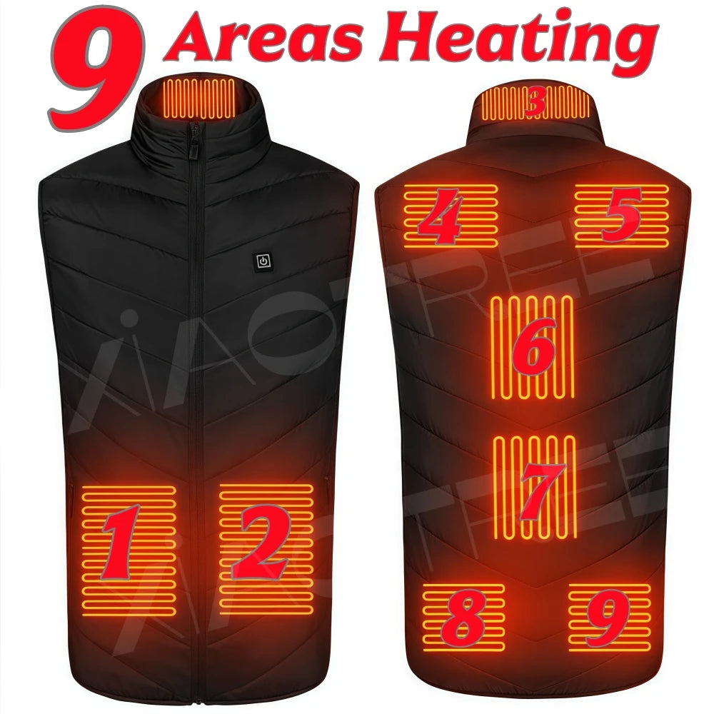 Vexaroa USB Heated Vest Jacket – Men & Women Electric Body Warmer 6XL