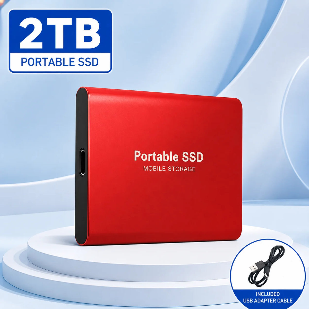 Vexaroa 1TB Portable SSD USB 3.0 Type-C – Plug & Play Drive