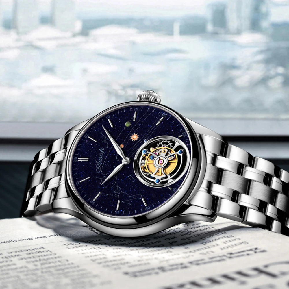 Vexaroa Flying Tourbillon Men's Watch – Skeleton Sapphire