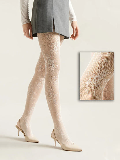 Vexaroa Women's Lace Floral Fishnet Stockings Club Tights