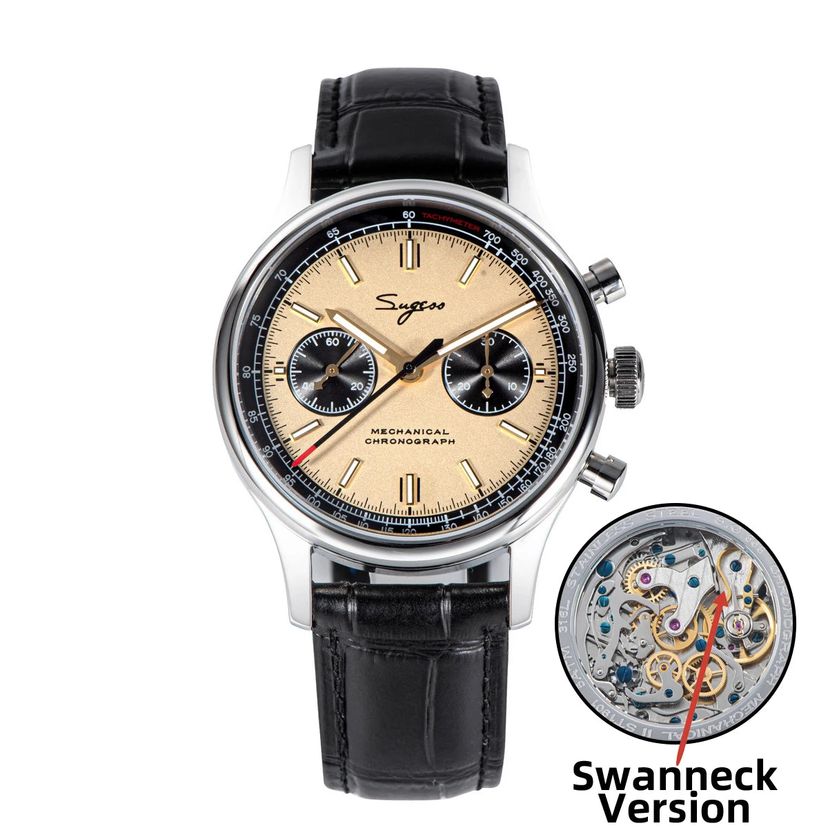Vexaroa Pilot Chronograph Watch Seagull ST1901 Panda