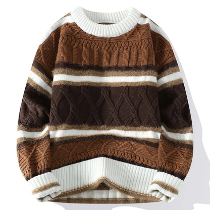Vexaroa Men's Thick Wool-Blend Pullover Sweater M–3XL