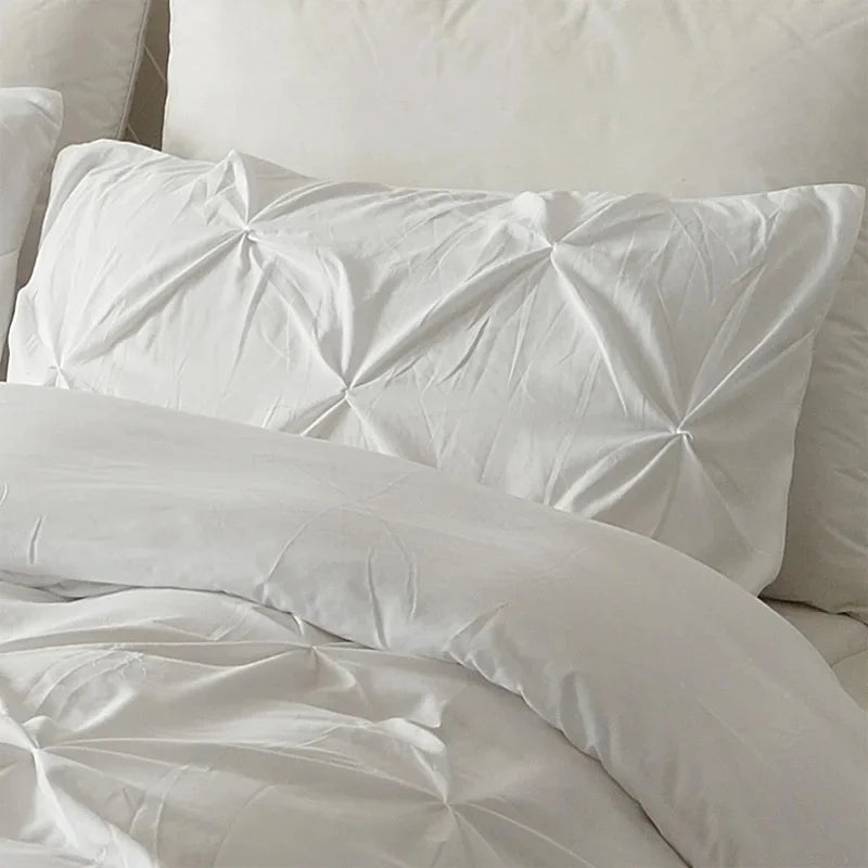 Handmade Queen King Bedding Set Twisting Comforter Cover Pillow Shams Home Polyester 3pcs Stylish Could-like Duvet Cover Set