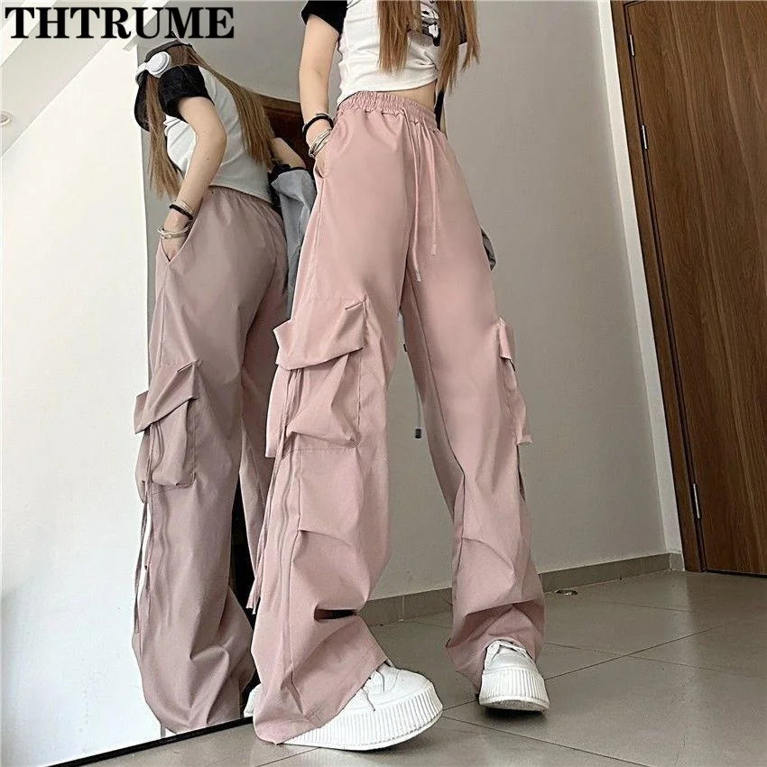 Vexaroa Women's Oversized Retro Streetwear Joggers