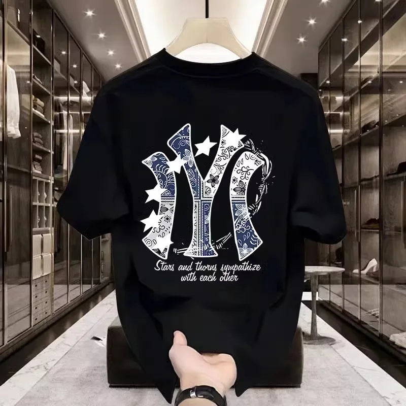 Vexaroa men's Korean-style crew neck T-shirt product image 2