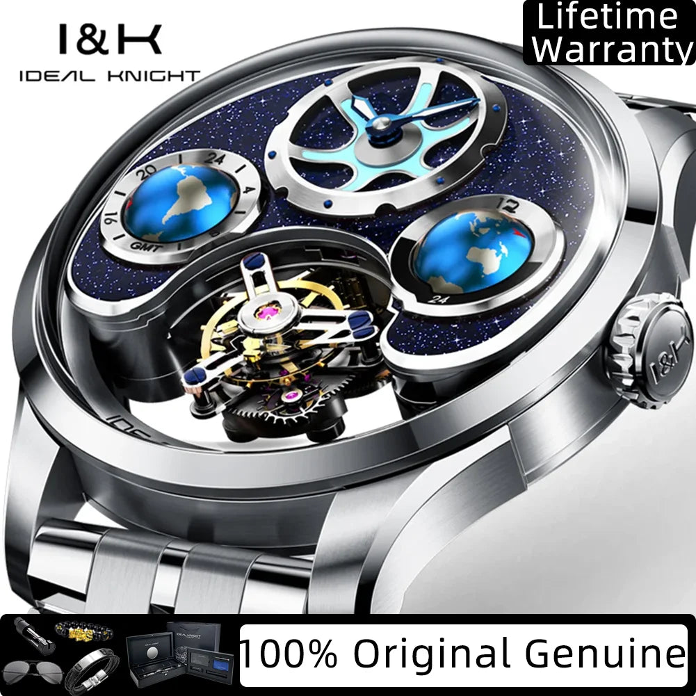 Tourbillon Watch Men 43mm Blue | Vexaro
