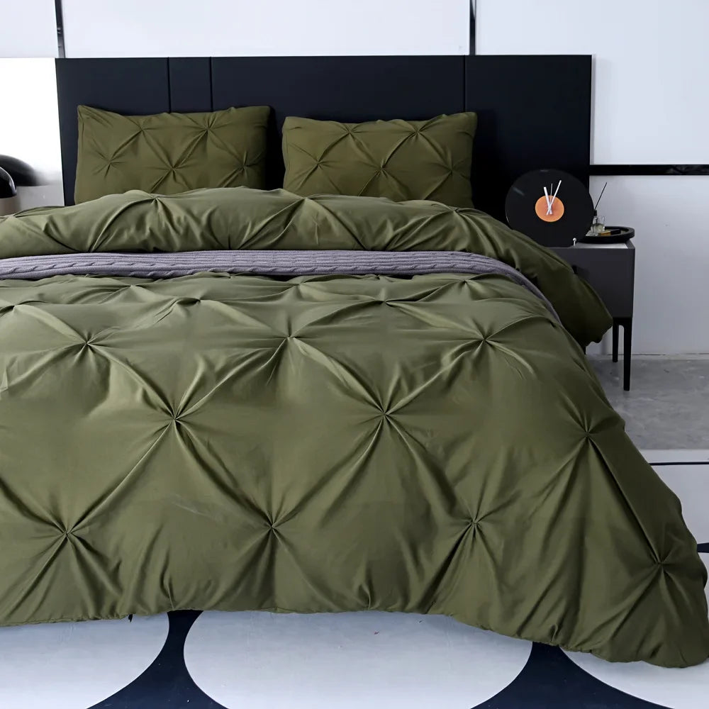 Handmade Queen King Bedding Set Twisting Comforter Cover Pillow Shams Home Polyester 3pcs Stylish Could-like Duvet Cover Set