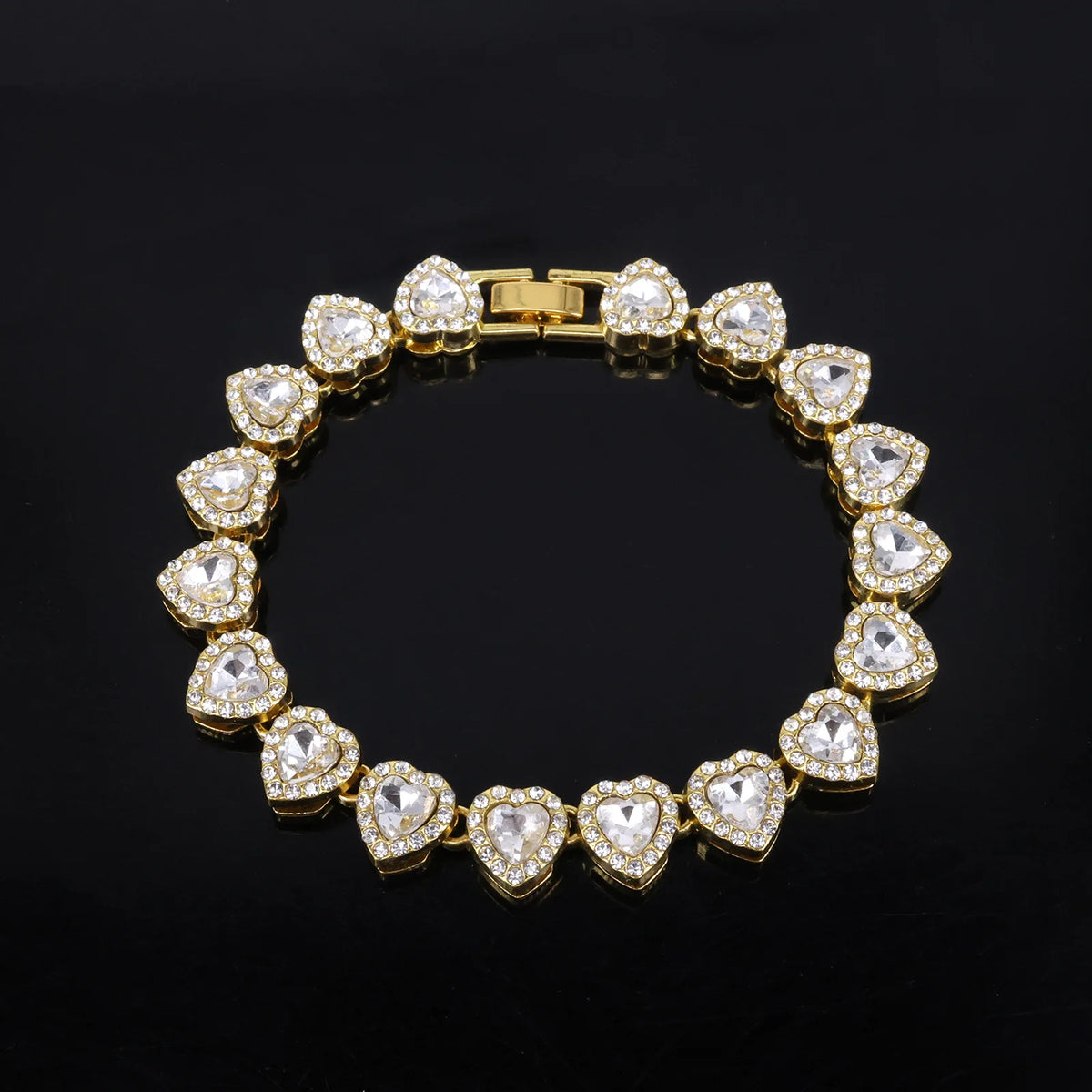 Vexaroa Heart Rhinestone Tennis Chain Jewelry Set — Vexaroa product image 10