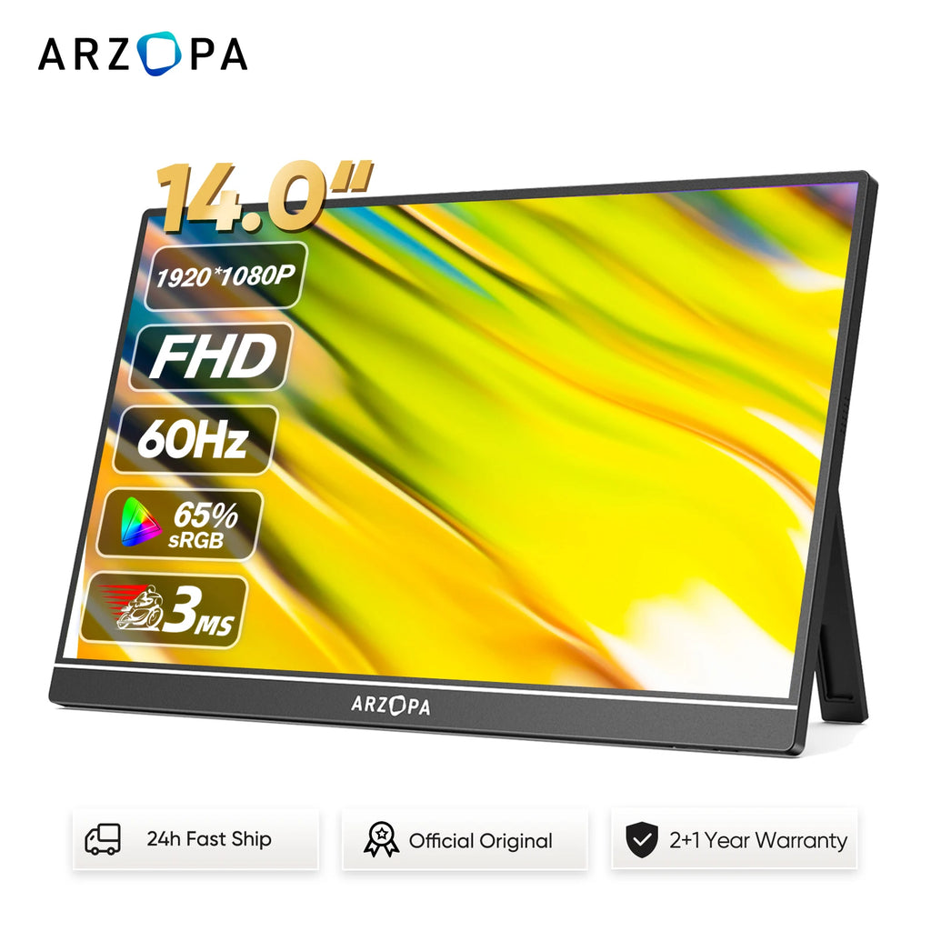 Vexaroa ARZOPA Portable FHD IPS Monitor, USB-C and HDMI