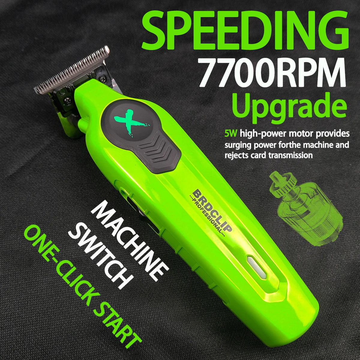 Professional Electric Trimmer BRDCLIP FA1T Men's Carving Oil Head Gradient Hair Salon Barber Shop Hair Clipper 7800RPM DLC Blade