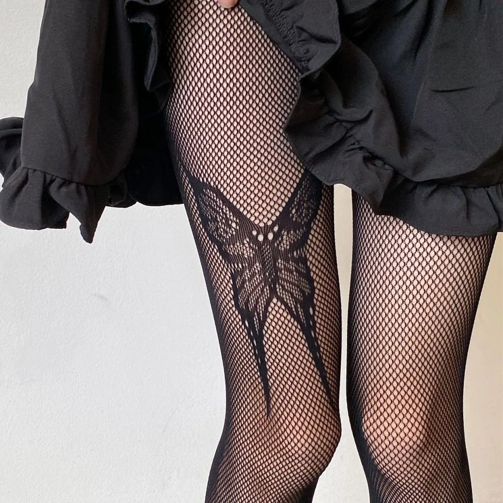 Vexaroa Lace Mesh Hollow Stockings Pantyhose White Tights