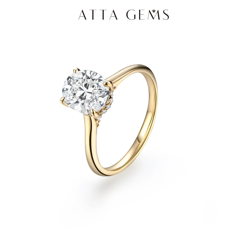 Vexaroa 2ct Oval Moissanite Ring, 925 Silver - product image 1