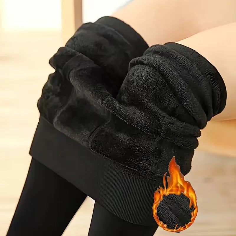 Vexaroa women's fleece-lined winter thermal leggings
