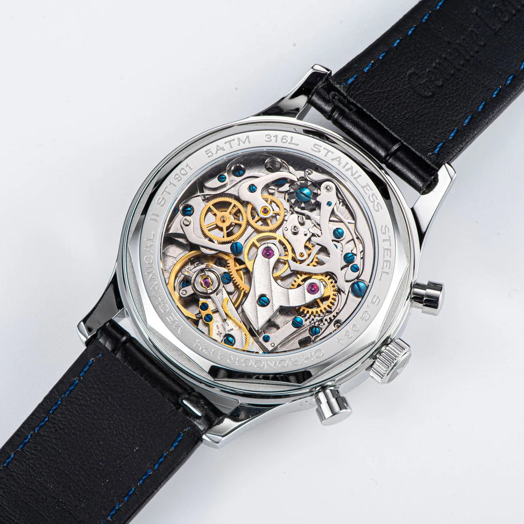 Vexaroa Pilot Chronograph Watch Seagull ST1901 Panda