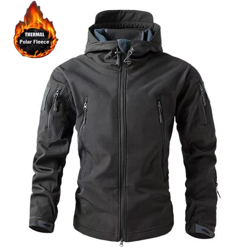 Vexaroa Men's Softshell Fleece Jacket Windproof Outdoor M-5XL