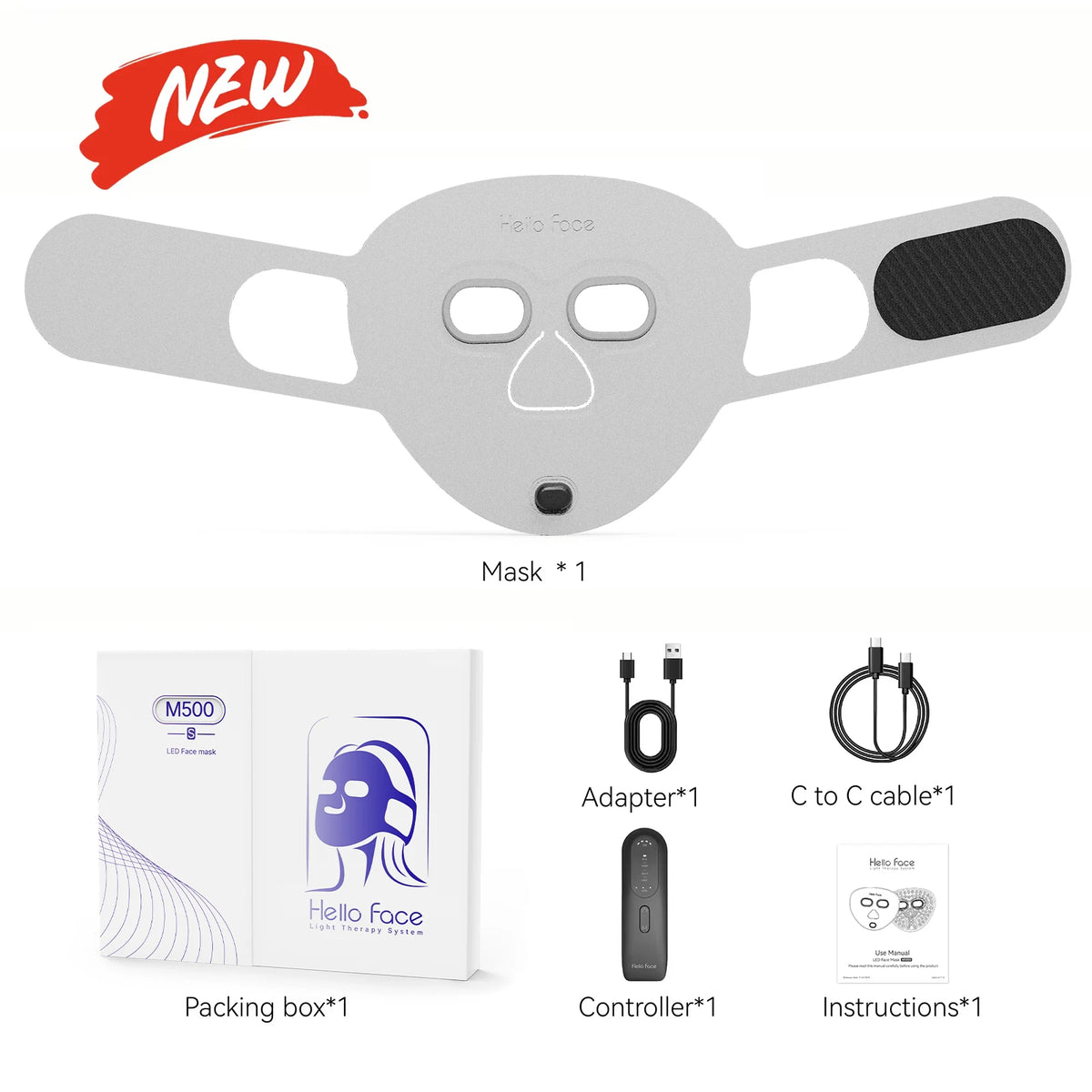 Vexaroa Wireless Red Light & Near-Infrared LED Facial Mask