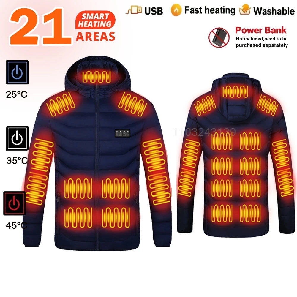 Vexaroa USB Electric Heated Jacket – Men & Women Winter Coat