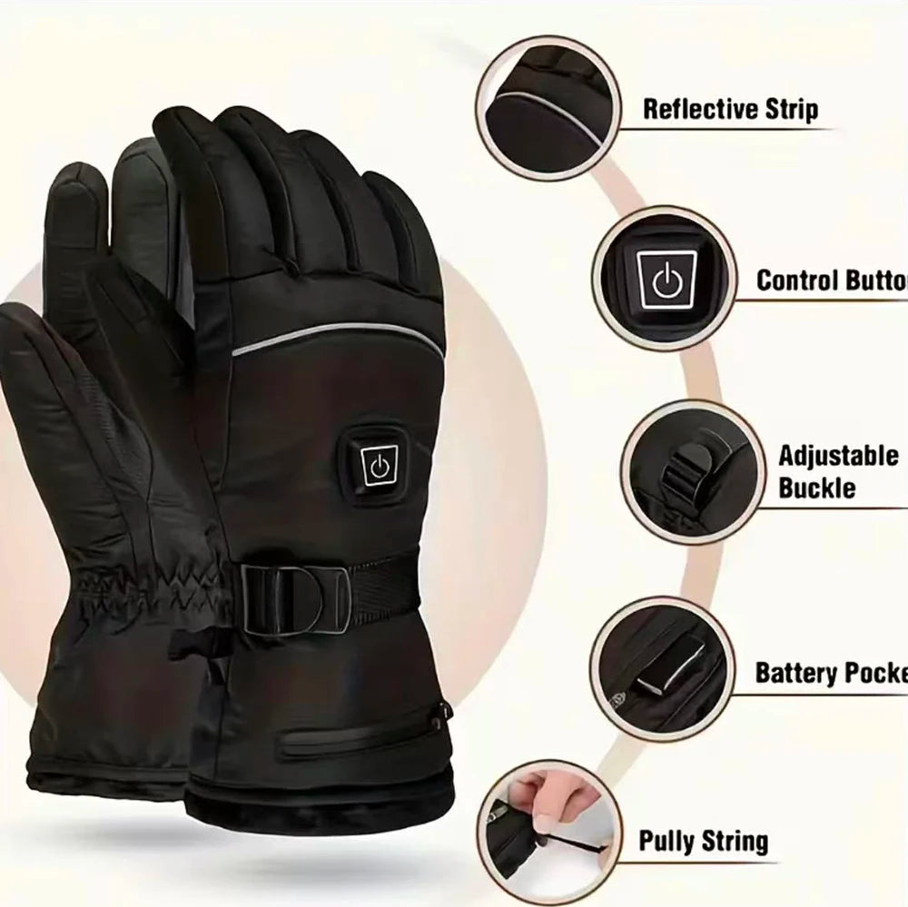 Vexaroa Electric Heated Ski Gloves 5000mAh Waterproof Winter