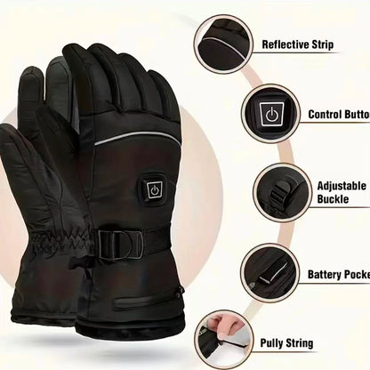 Vexaroa Electric Heated Ski Gloves 5000mAh Waterproof Winter