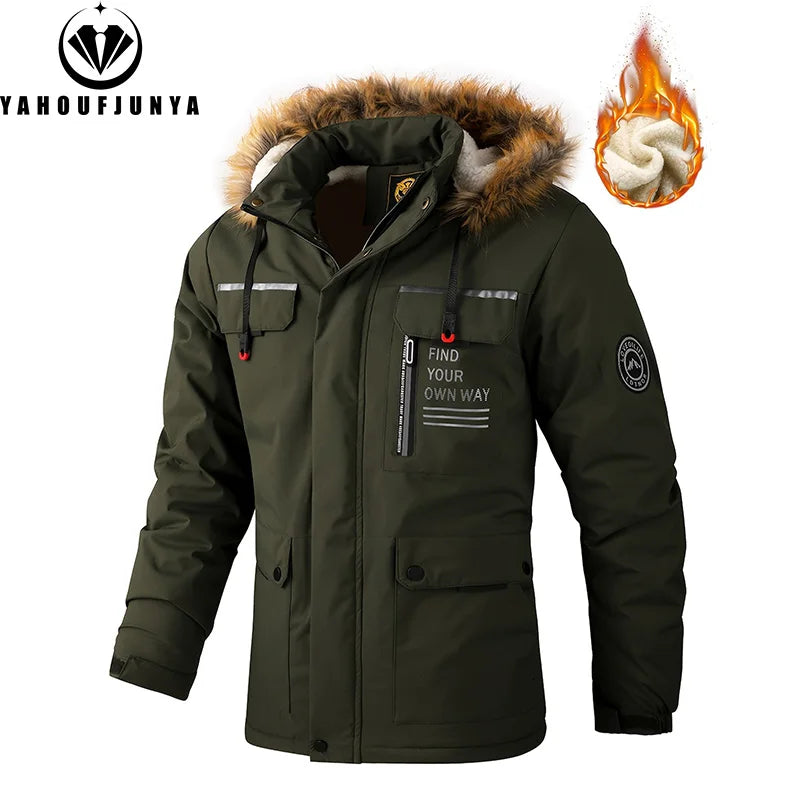 Vexaroa Men's Windproof Hooded Hiking Jacket
