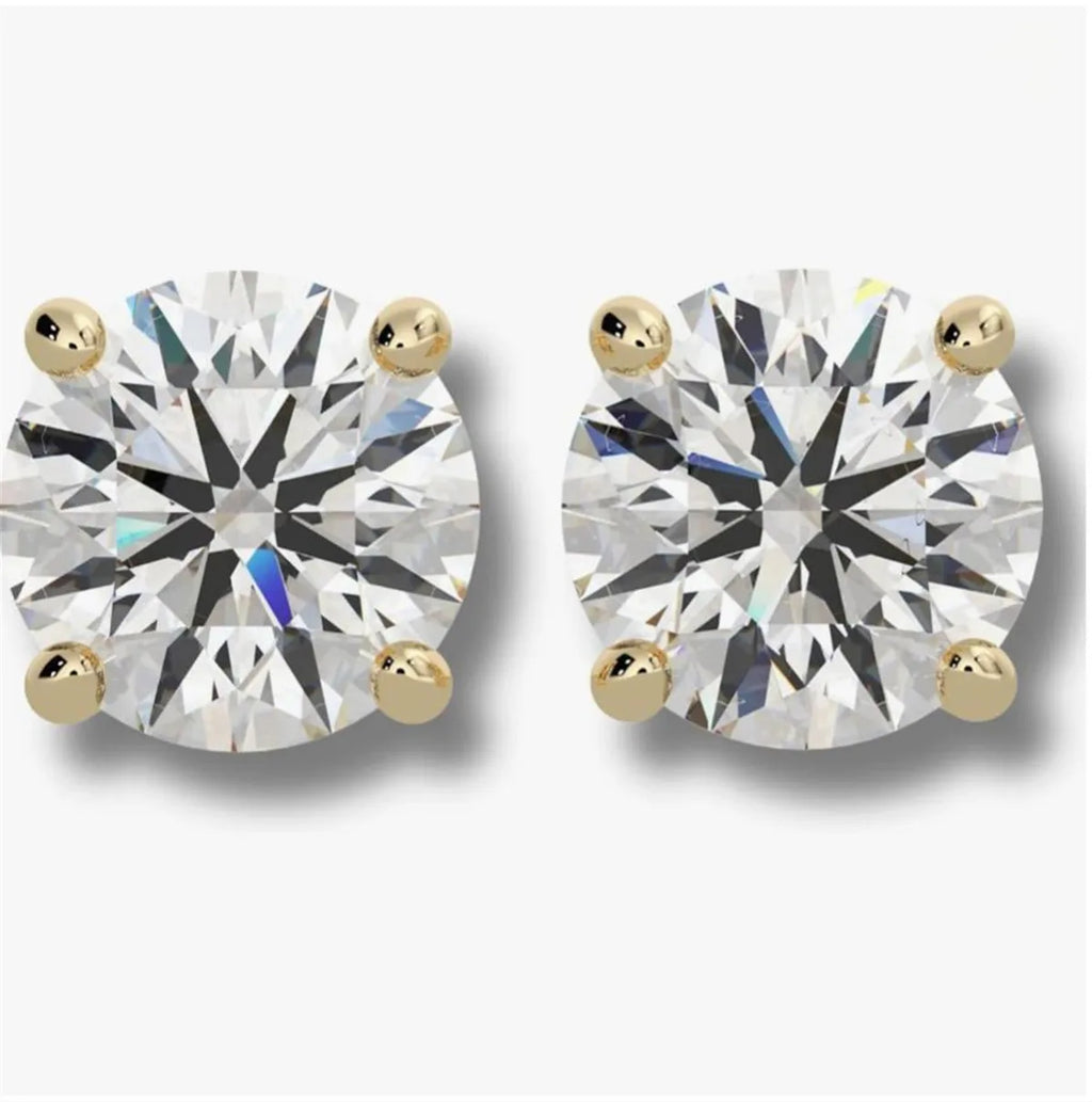 Vexaroa 1 CT Lab-Grown Diamond Stud Earrings in 14K Gold