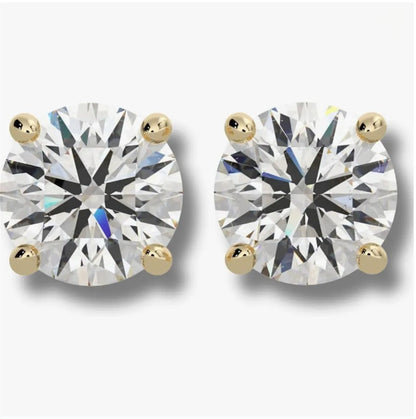Vexaroa 1 CT Lab-Grown Diamond Stud Earrings in 14K Gold