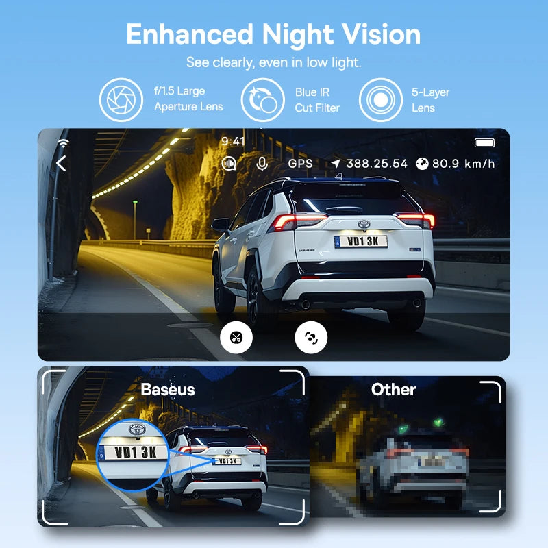 Vexaroa 3K Dual Dash Cam with GPS and WiFi – product view 4