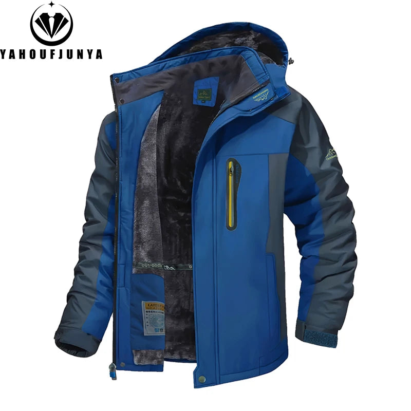 Vexaroa Men's Fleece-Lined Hooded Winter Jacket