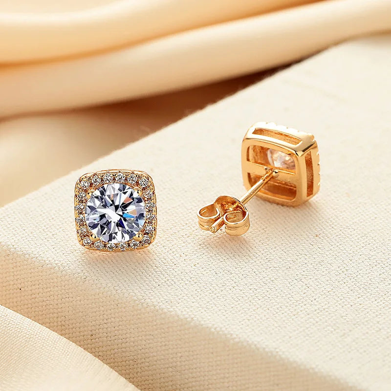Vexaroa Moissanite-Style Silver Stud Earrings — Vexaroa product image 2