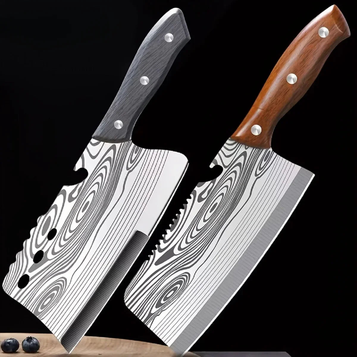 Vexaroa Damascus Pattern Stainless Steel Kitchen Cleaver