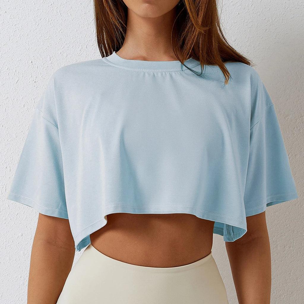 Vexaroa Womens Cotton Fitness Crop T-Shirt product photo, view 9