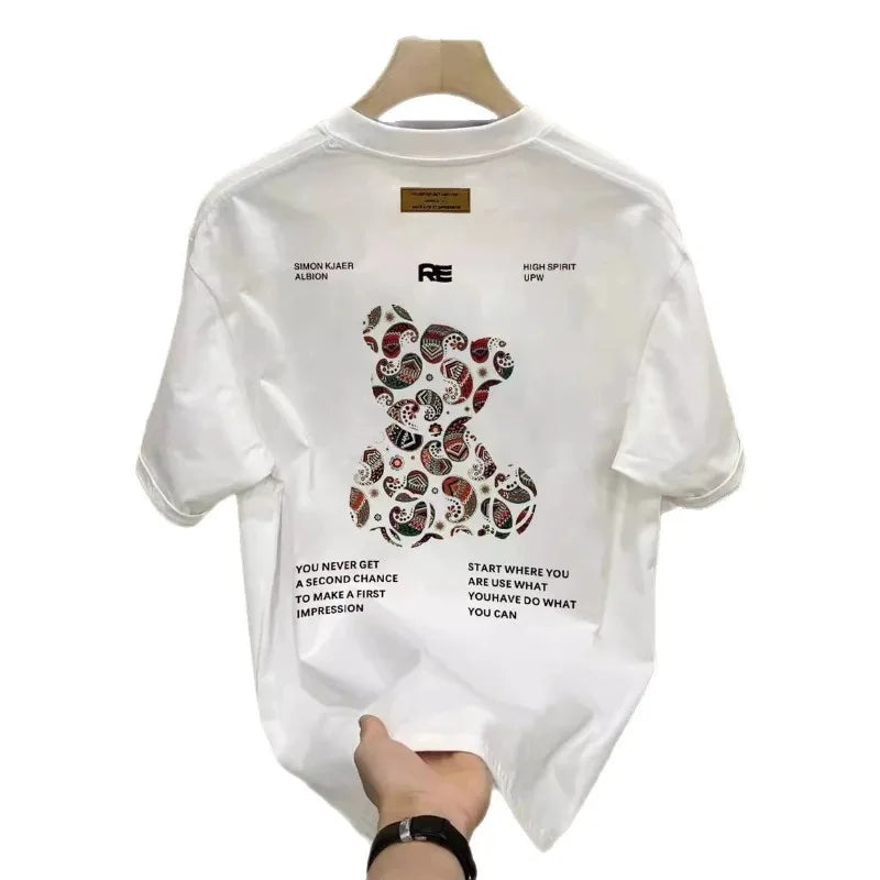 Vexaroa bear print men's summer T-shirt product image