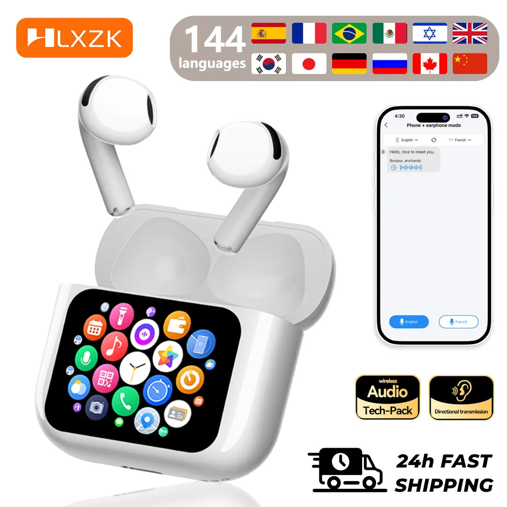 Vexaroa Smart Translator Earbuds IPX7 Noise Canceling TWS