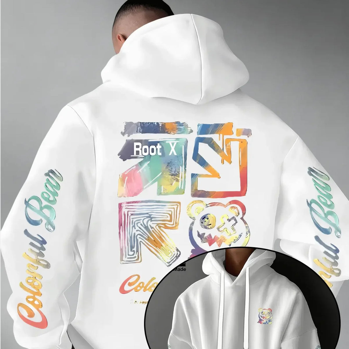 Vexaroa Rainbow Graffiti Bear Hoodie — product image 46