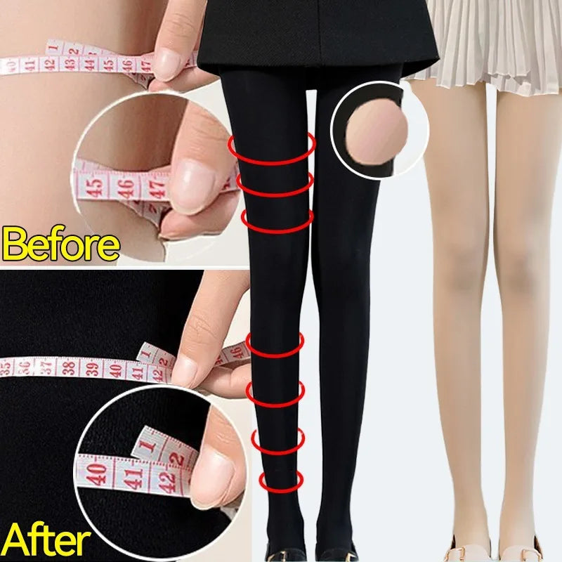 Slim Tights Slimming Leg Pantyhose Women Compression Stockings Sculpting Varicose Veins Fat Calorie Burn Leggings Shaping Stock