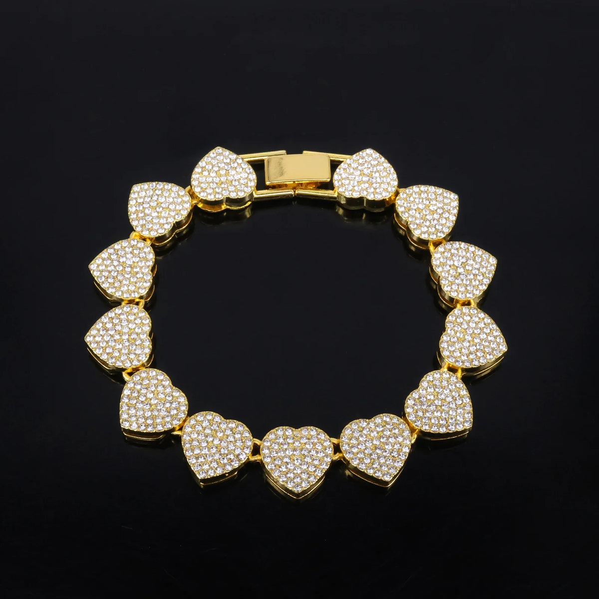 Vexaroa Heart Rhinestone Tennis Chain Jewelry Set — Vexaroa product image 8